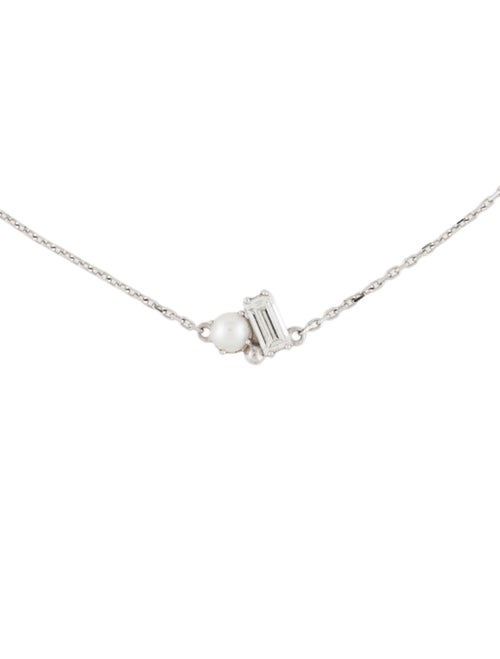 Bracelet Shane Co. 14K Pearl & Diamond Station Bracelet