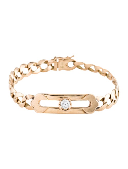 Bracelet 14K Diamond ID Bracelet.