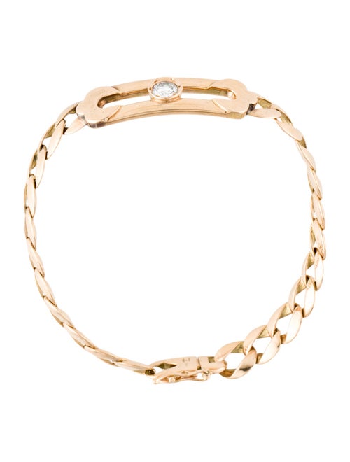 Bracelet 14K Diamond ID Bracelet.
