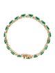 Bracelet 14K 13.68ct Emerald & Diamond Tennis Bracelet