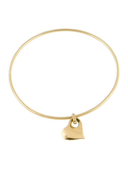 Bracelet 18K Heart Charm Bangle Bracelet