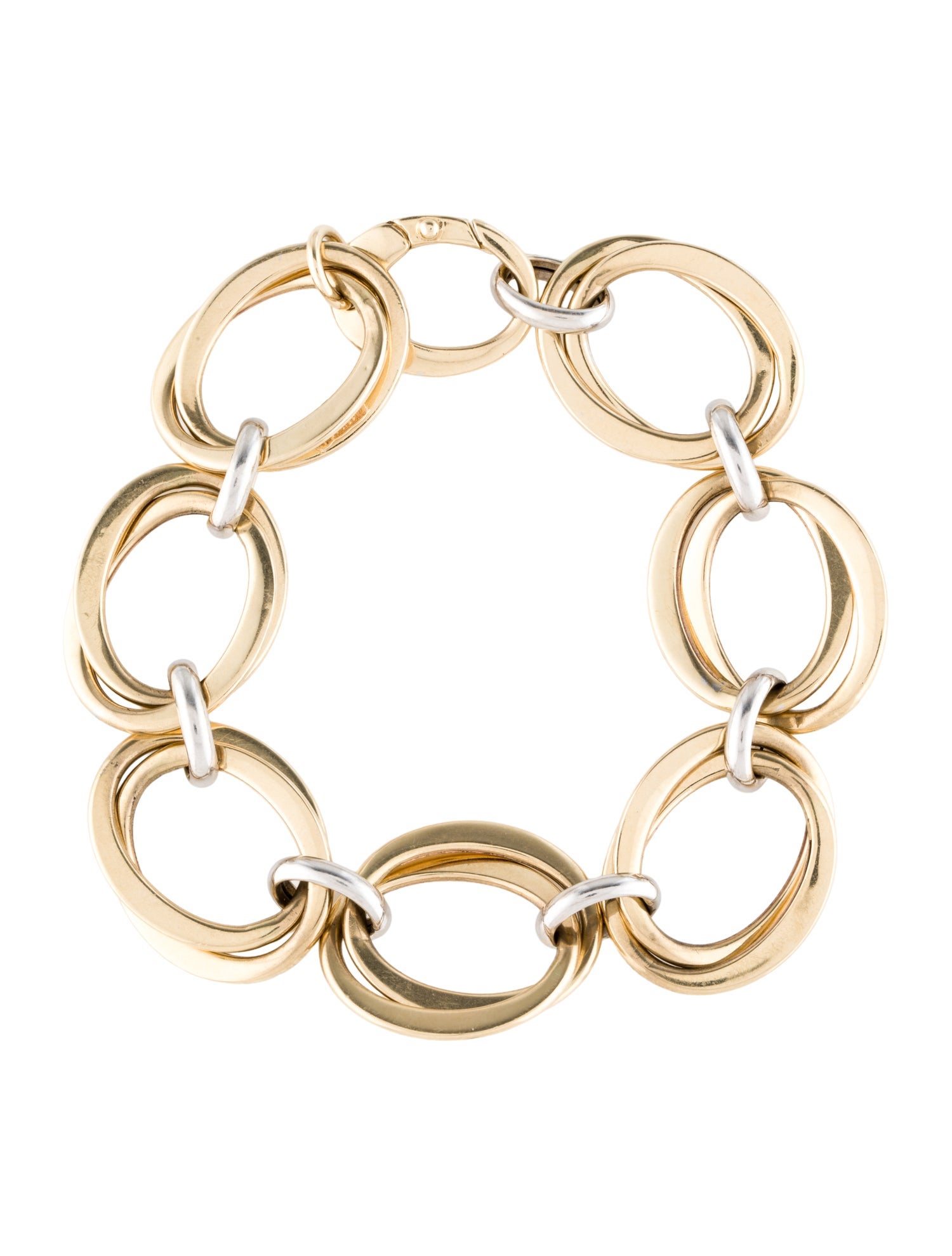 Bracelet 14K Two-Tone Oval Link