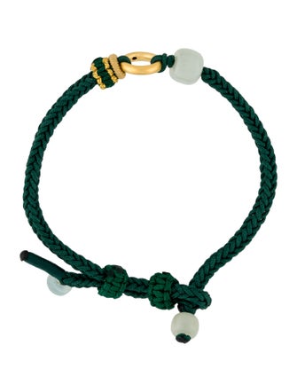 Bracelet 24K Serpentine & Chalcedony Adjustable Bracelet