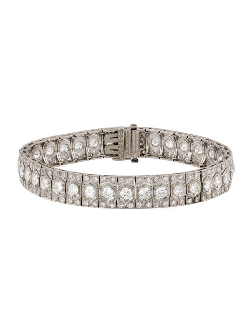 Bracelet Art Deco Platinum 7.04ctw Diamond Link Bracelet