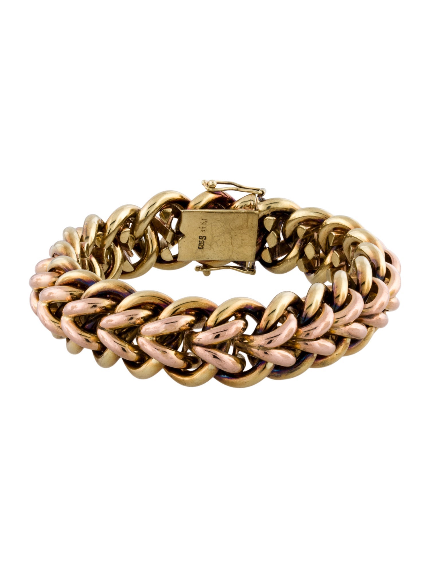 Bracelet 14K Two-Tone Woven Link