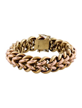 Bracelet 14K Two-Tone Woven Link Bracelet