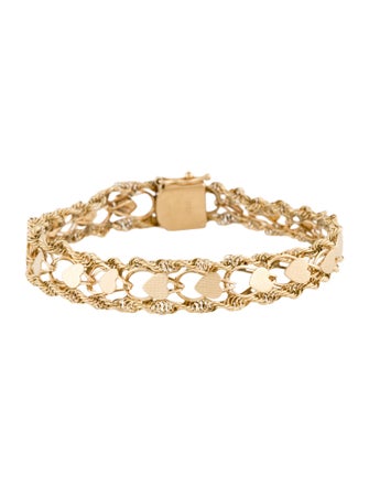Bracelet 14K Heart Link Chain Bracelet