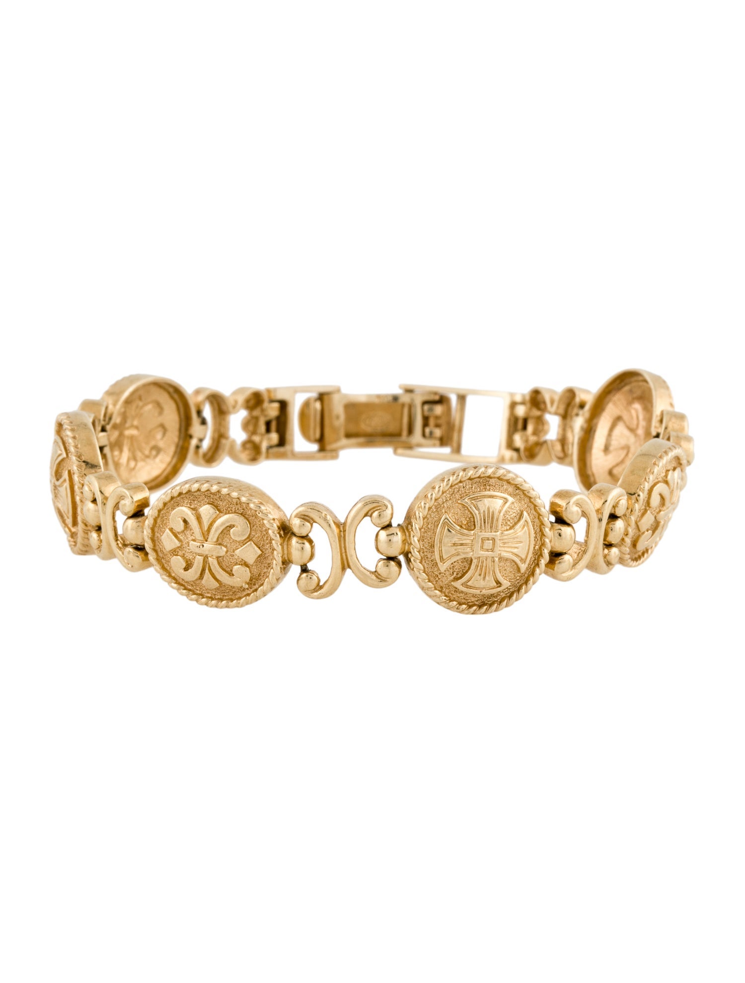 Bracelet 14K Fleur De Lis Link