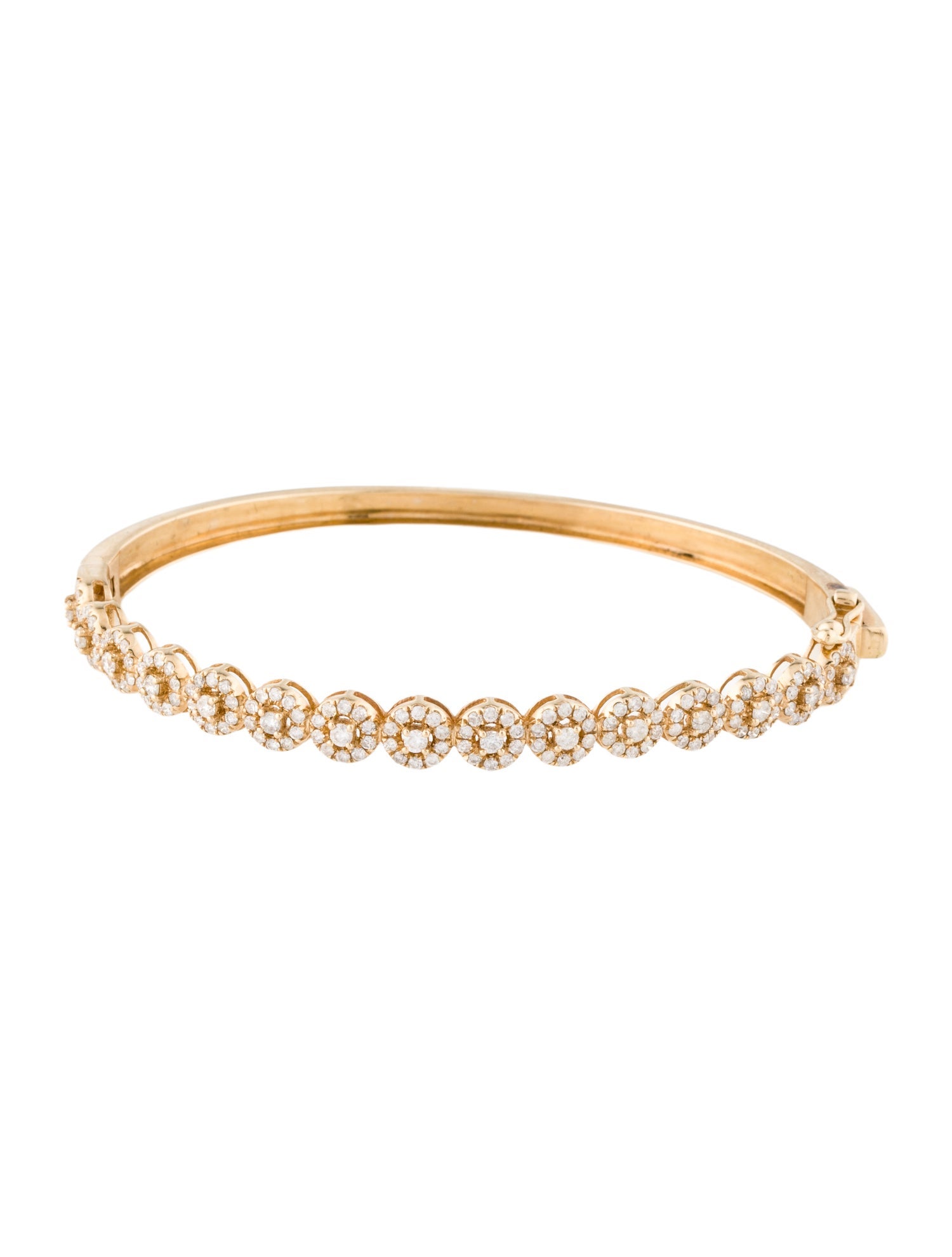 Bracelet 14K 1.20ctw Diamond Hinged Bangle