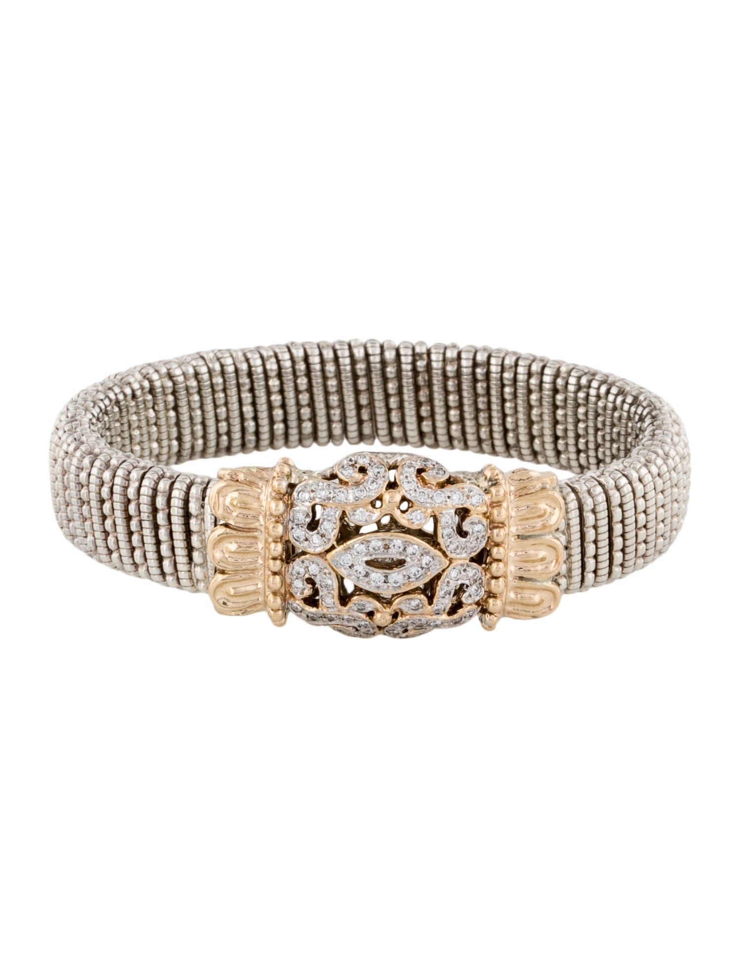 Vahan Alwand Vahan Diamond Fleur De Lys Bangle Bracelet