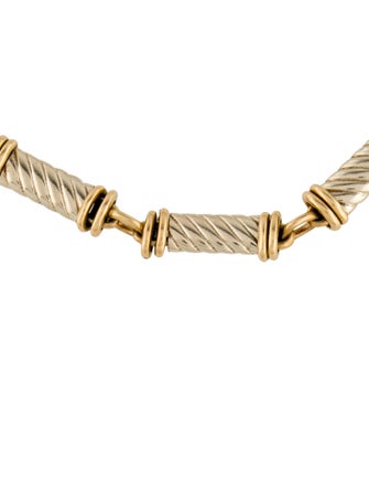 Bracelet 18K Two-Tone Station Link Bracelet
