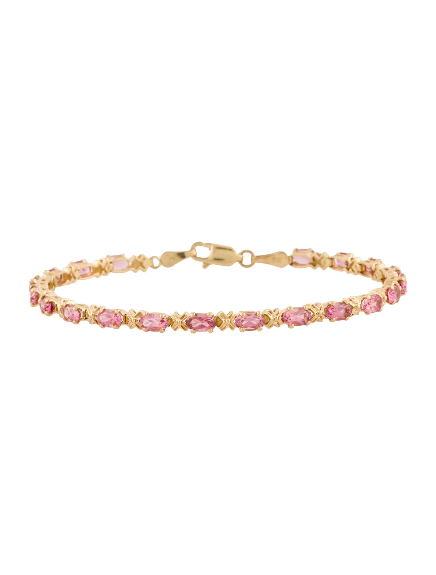 Bracelet 14K Pink Tourmaline Tennis
