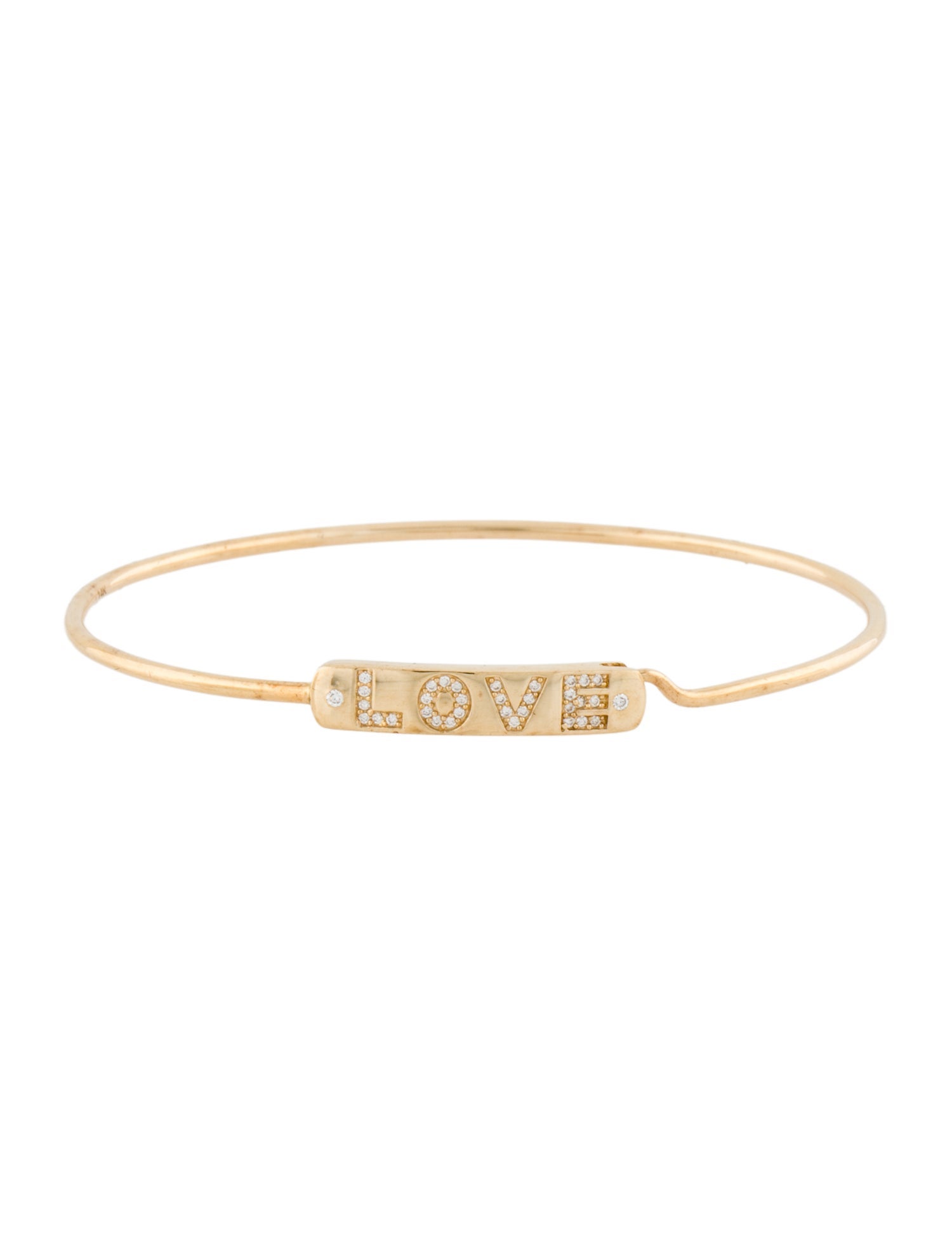 Bracelet 14K Diamond 'LOVE' Bangle