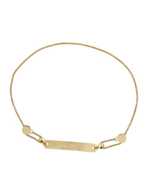 Bracelet 10K 'Love' Adjustable Bracelet