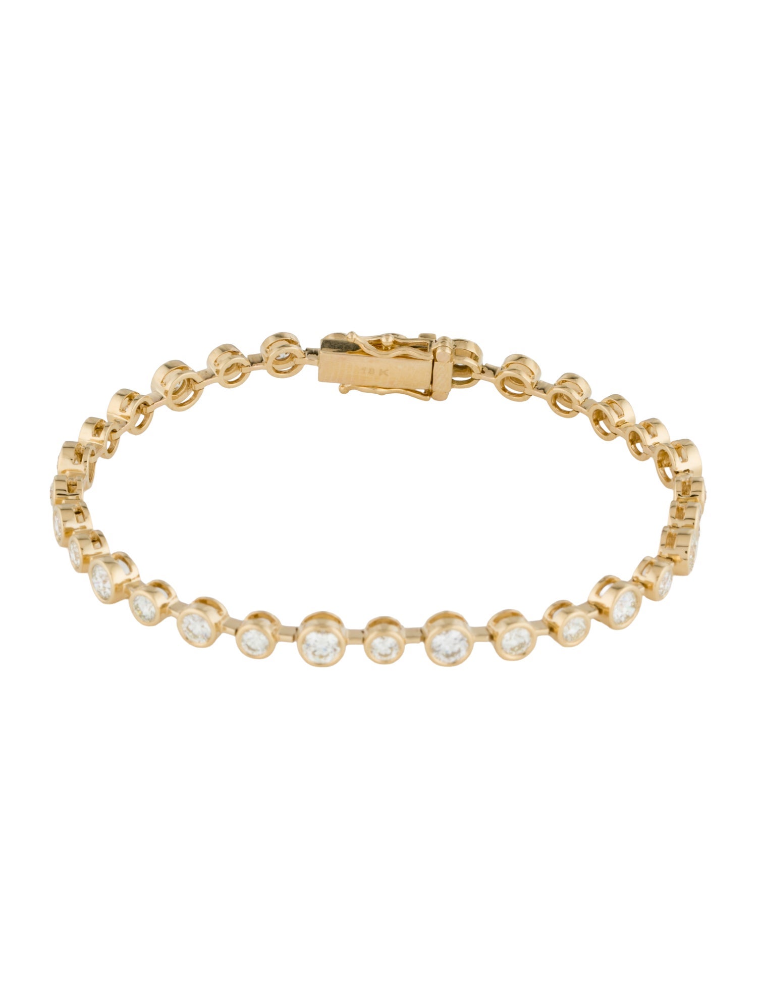 Bracelet 18K 3.77ctw Diamond Circle Link Bracelet