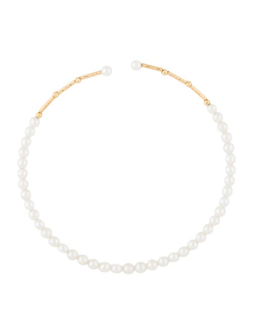 Bracelet 18K Pearl Beaded Cuff Bracelet