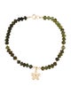 Bracelet 14K Tourmaline Beaded Flower Charm Bracelet