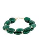 Bracelet 14K Malachite Double Strand Beaded Bracelet