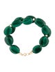 Bracelet 14K Malachite Double Strand Beaded Bracelet