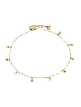 Bracelet 14K Diamond & Pearl Station