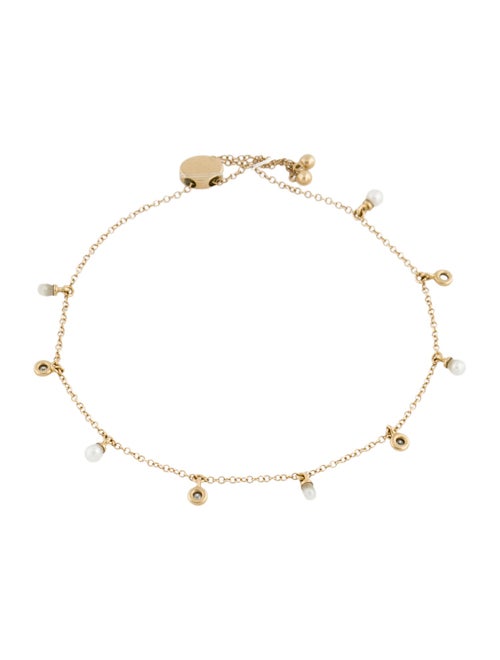 Bracelet 14K Diamond & Pearl Station