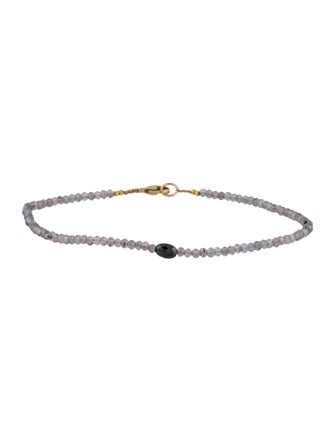 Bracelet 14K Iolite & Diamond Beaded Bracelet