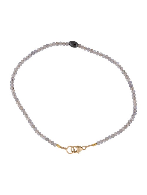 Bracelet 14K Iolite & Diamond Beaded Bracelet