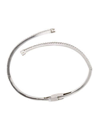 Bracelet 18K Diamond Bypass Hinged Bracelet
