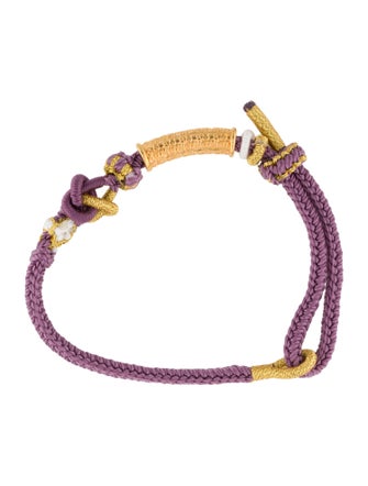 Bracelet 24K 'Blessing' Tube Bead Adjustable Wrap Bracelet