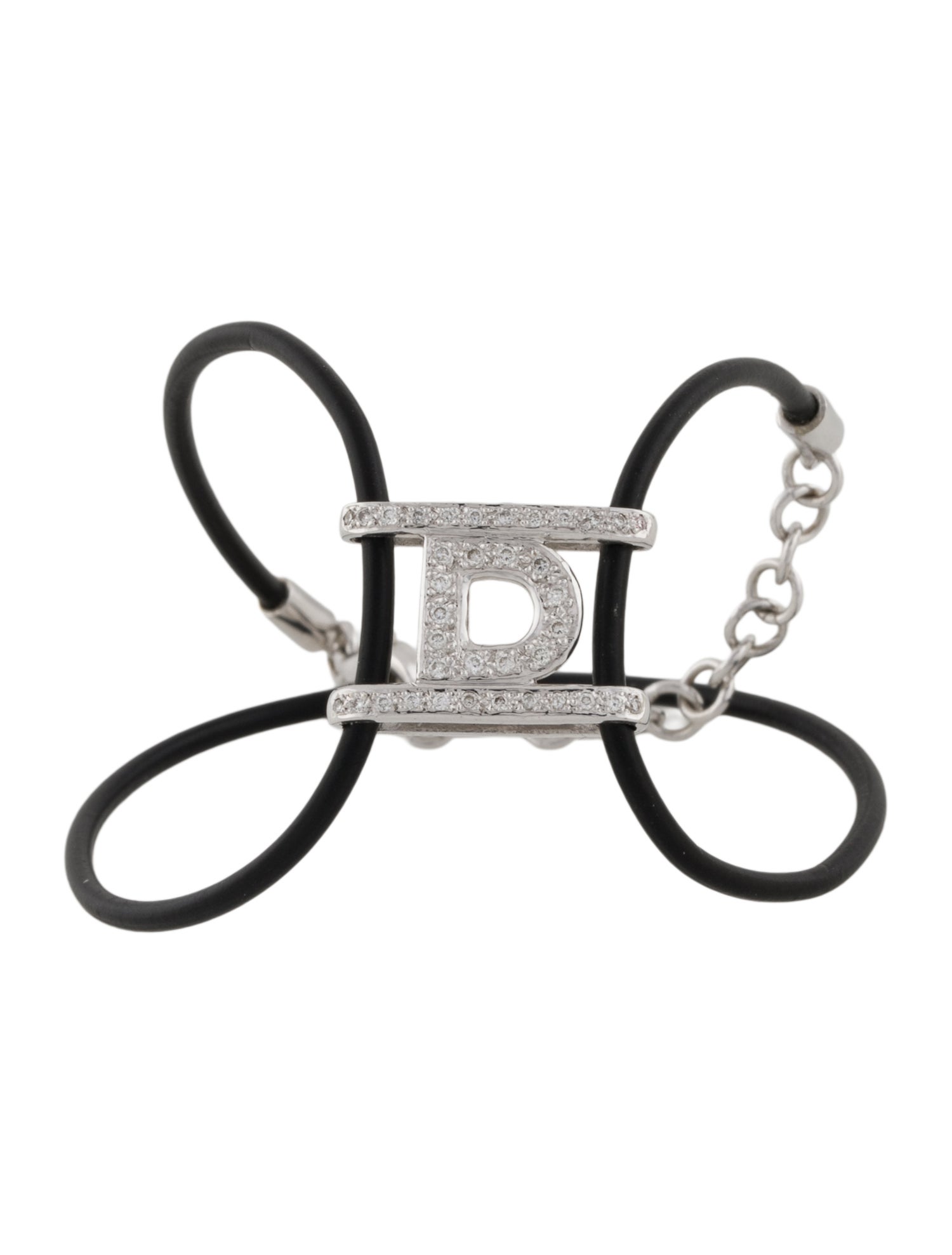 Bracelet 18K Diamond "D" Station Wrap Bracelet