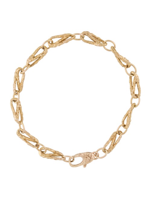 Bracelet 14K Textured Link Bracelet