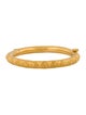 Bracelet 24k Engraved Hinged Bangle Bracelet