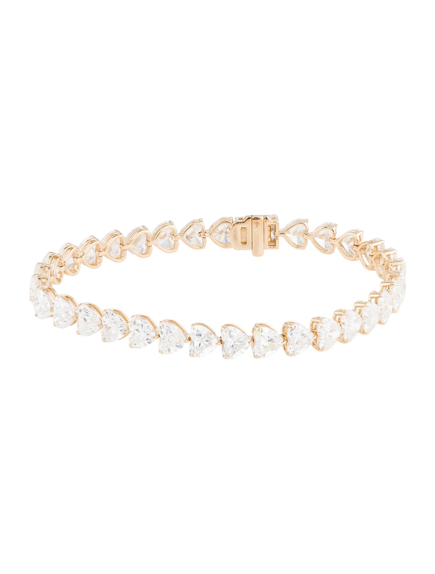 Bracelet 14K 21.02ctw Lab-Grown Diamond Heart Tennis
