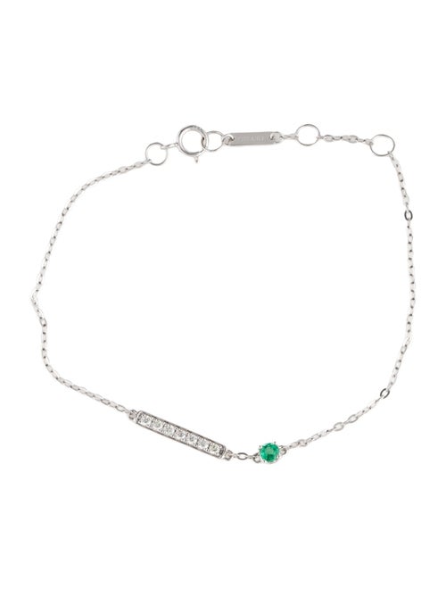 Bracelet 14K Emerald & Diamond Link Bracelet
