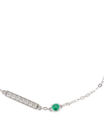 Bracelet 14K Emerald & Diamond Link Bracelet