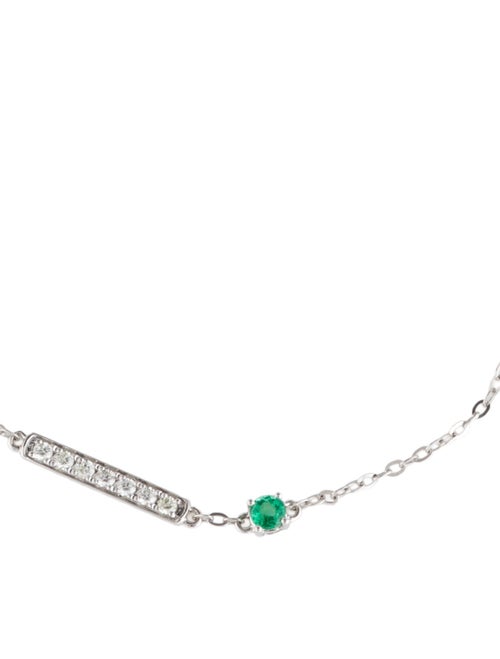 Bracelet 14K Emerald & Diamond Link Bracelet