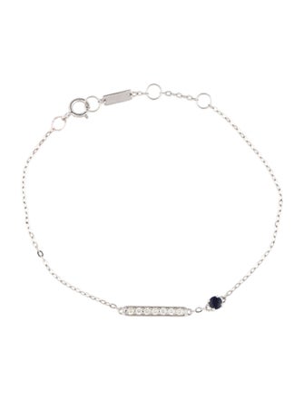Bracelet 14K Sapphire & Diamond Station Bracelet