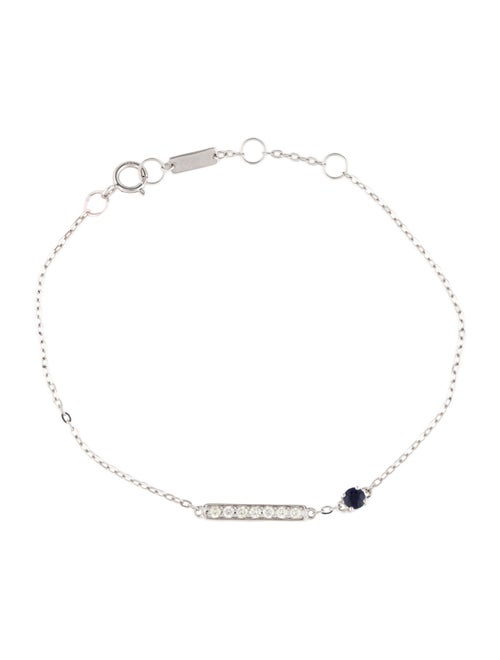 Bracelet 14K Sapphire & Diamond Station Bracelet