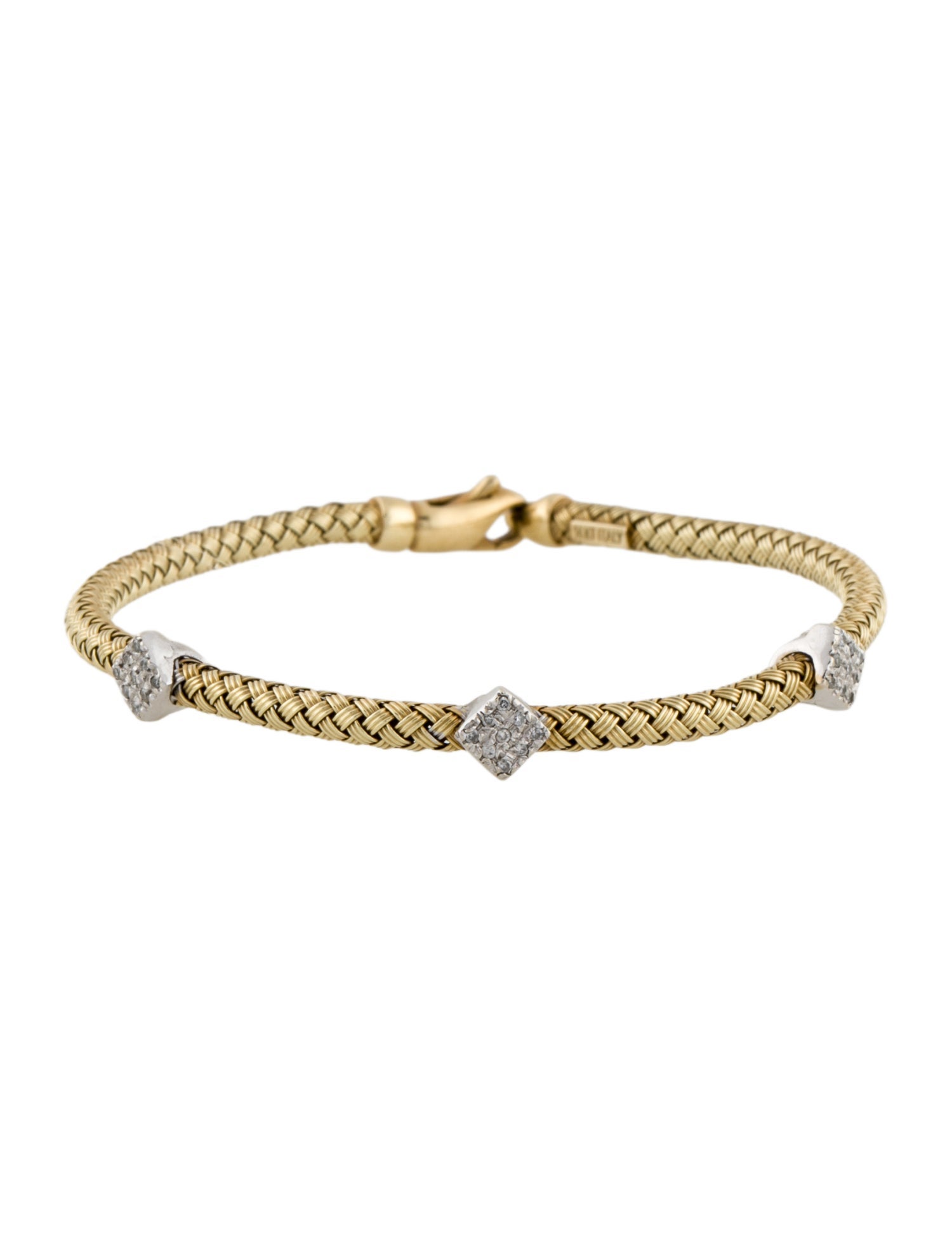 Bracelet 14K Diamond Station Bangle