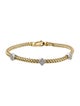 Bracelet 14K Diamond Station Bangle Bracelet