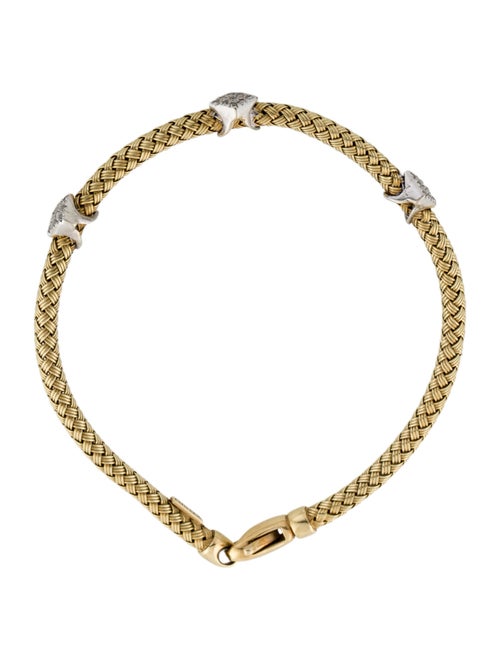 Bracelet 14K Diamond Station Bangle Bracelet