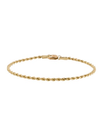 Bracelet 14K Rope Chain Link Bracelet