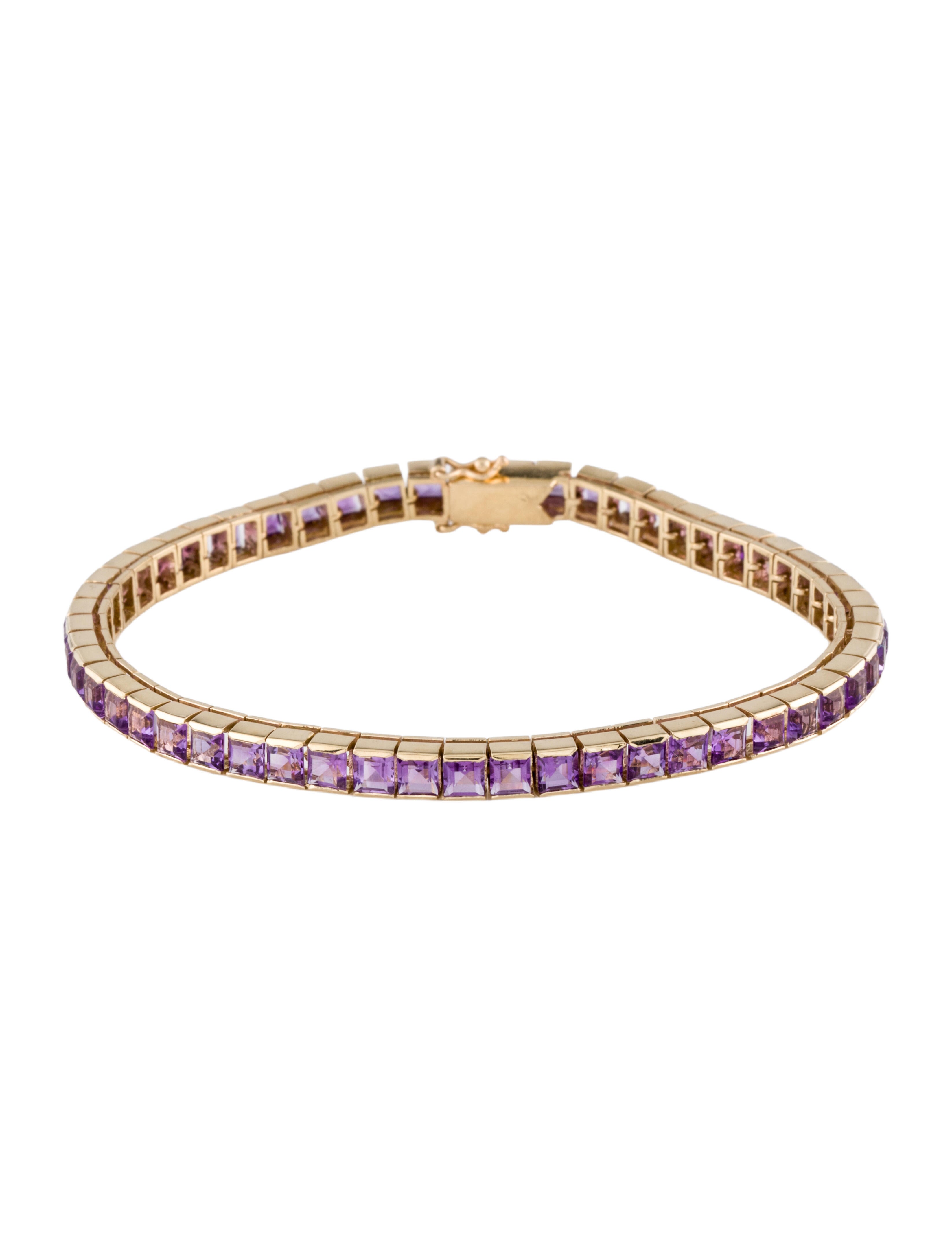 Bracelet 14K 7.42ctw Amethyst Link