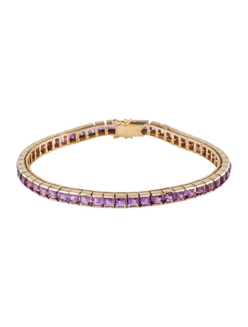 Bracelet 14K 7.42ctw Amethyst Link Bracelet