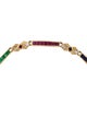 Bracelet 18K Emerald, Ruby, Sapphire & Diamond Link Bracelet