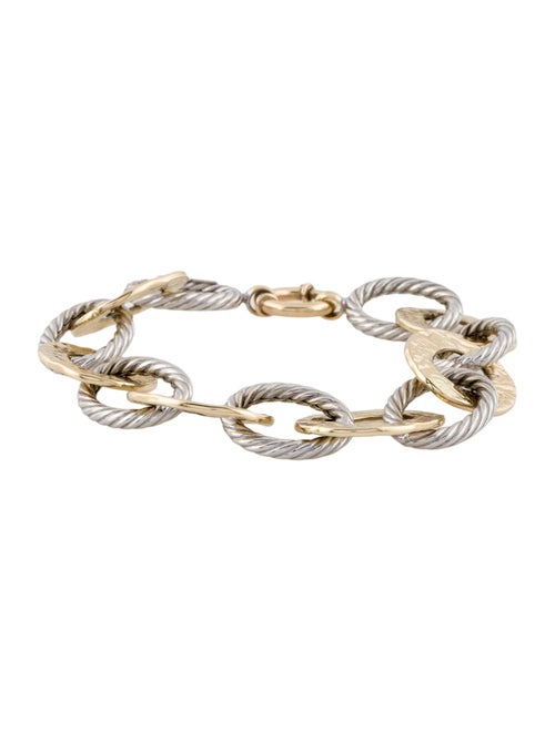 Bracelet 14K Textured Oval Link Bracelet