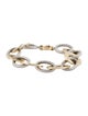 Bracelet 14K Textured Oval Link Bracelet
