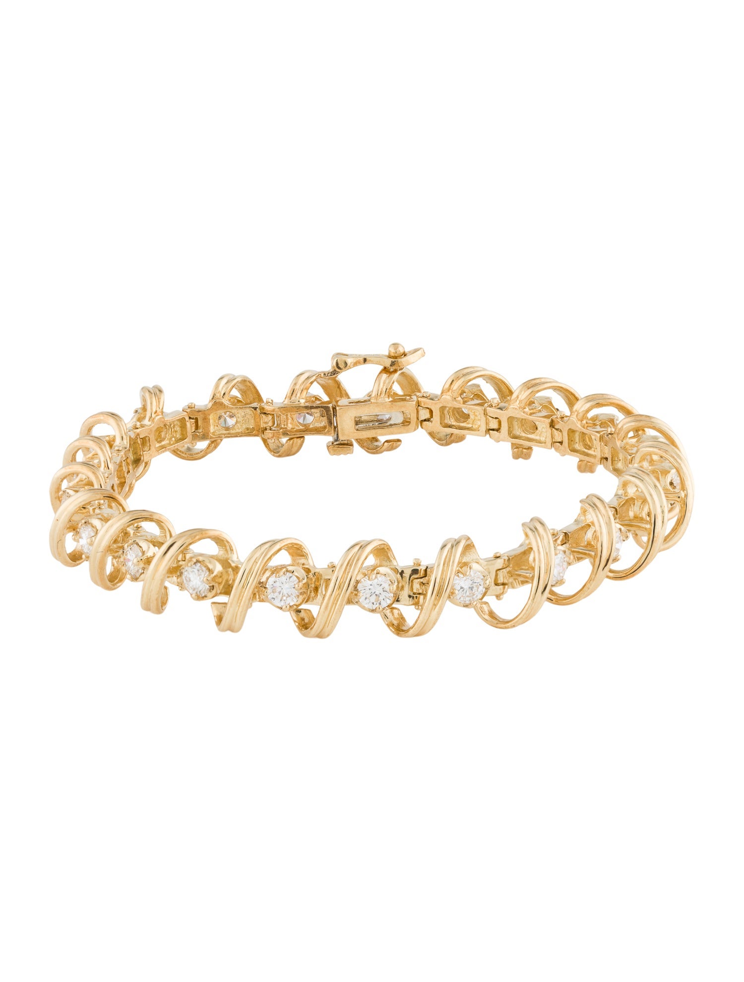 Bracelet 18K 1.68ctw Diamond Link Bracelet
