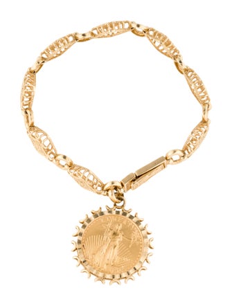 Bracelet 14K Coin Charm Bracelet