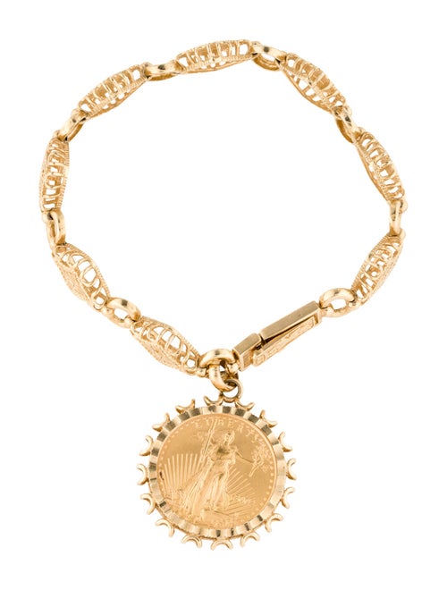 Bracelet 14K Coin Charm Bracelet